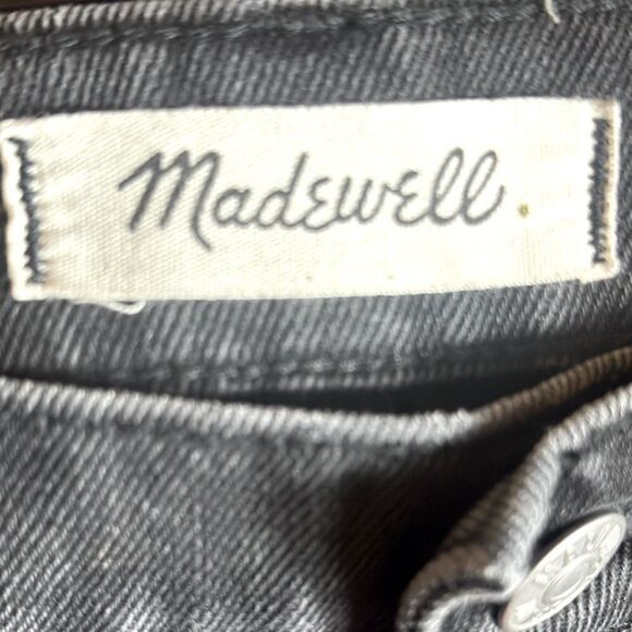 Madewell Black Ridge Denim A-Line Fringe Skirt Size 26 📦 - Picture 5 of 7